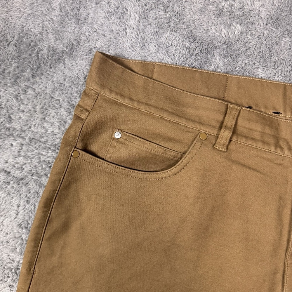 Mizzen + Main Pants Mens 38x31 Mayfield 5 Pocket Mocha Brushed Twill $168 - Picture 5 of 16